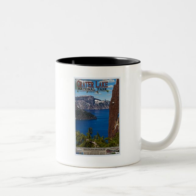 Taza Bicolor Lago crater - poster informativo (Derecha)