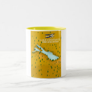 Taza Bicolor Lago de Constanza Alemania, Austria y Suiza