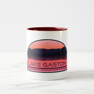 Taza Bicolor Lago Gaston Carolina del Norte Virginia Amanecer R