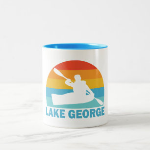 Taza Bicolor Lago George New York Kayak