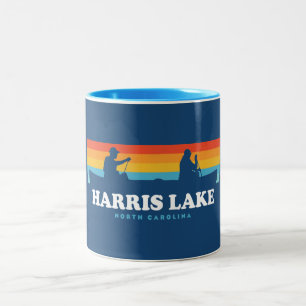 Taza Bicolor Lago Harris Canoe de Carolina del Norte