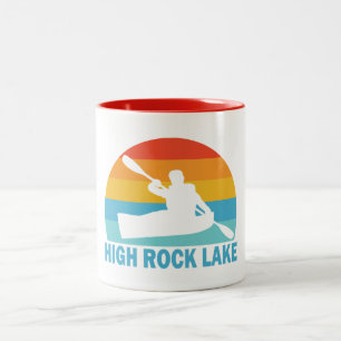 Taza Bicolor Lago High Rock Carolina del Norte Kayak