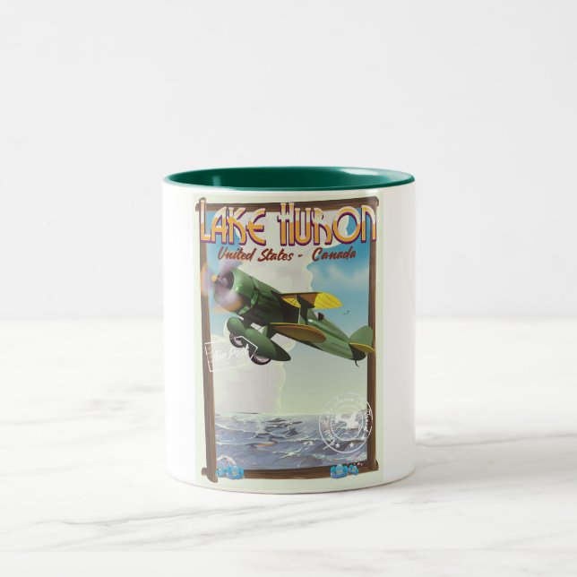 Taza Bicolor Lago Huron - Estados Unidos - Canadá (Centro)