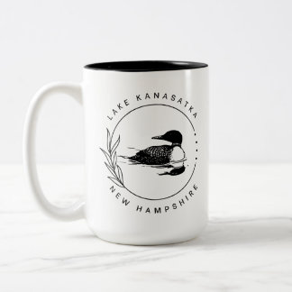 Taza Bicolor Lago Kanasatka Loon Mug