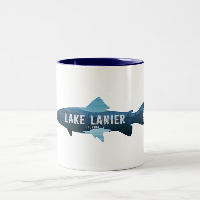 Taza Bicolor Lago Lanier Peces Georgia (Centro)