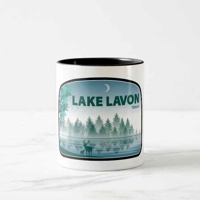 Taza Bicolor Lago Lavon Texas Deer (Centro)