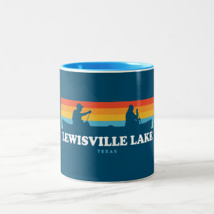 Taza Bicolor Lago Lewisville Texas Canoe