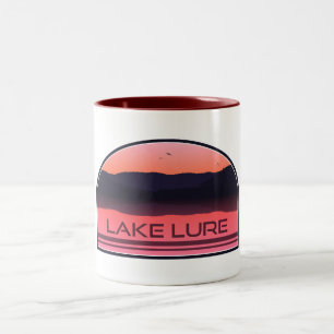 Taza Bicolor Lago Lure North Carolina Amanecer Rojo