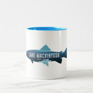 Taza Bicolor Lago Mackintosh North Carolina Pesca