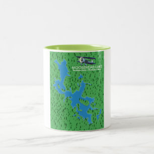 Taza Bicolor Lago Moosehead,Mapa del Condado de Piscataquis de 
