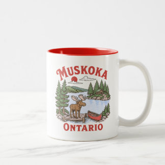 Taza Bicolor Lago Muskoka Ontario Canadá
