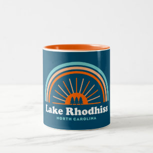 Taza Bicolor Lago Rhodhiss Carolina del Norte Arcoíris