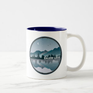 Taza Bicolor Lago Salem Reflexión de Carolina del Norte