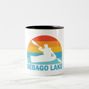 Taza Bicolor Lago Sebago Maine Kayak