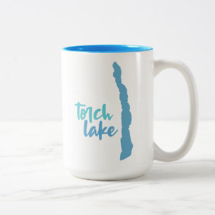 Taza Bicolor Lago torch, el condado de Kalkaska, Michigan