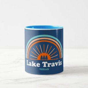 Taza Bicolor Lago Travis Austin Texas Arcoíris