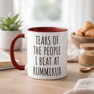 Taza Bicolor Lágrimas de la gente que derroto en Rummikub