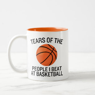 Taza Bicolor Lágrimas de la gente que gané en baloncesto Divert