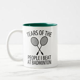 Taza Bicolor Lágrimas de la gente que vencí en bádminton divert