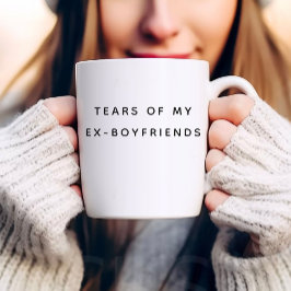 Taza Bicolor Lágrimas de mi ex-novio | Tipografía divertida