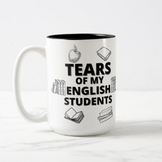 Taza Bicolor Lágrimas de mis estudiantes de inglés por profesor