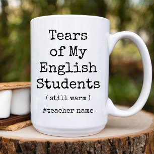 Taza Bicolor Lágrimas de mis estudiantes de inglés siguen siend