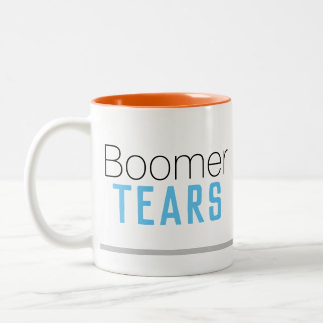 Taza Bicolor Lágrimas del boomer 2 tonificadas (R-Handed) (Izquierda)