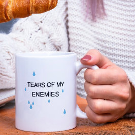 Taza Bicolor Lágrimas divertidas de mis enemigos Sarcásticos mo