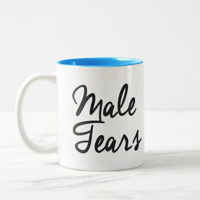 TAZA BICOLOR LÁGRIMAS MASCULINAS (Izquierda)