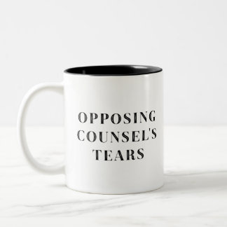 Taza Bicolor Lágrimas regalo de abogado de abogado opositor
