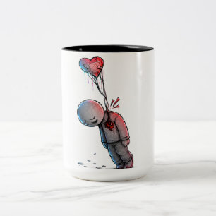 Taza Bicolor Lágrimas Tristes Arte Emocional