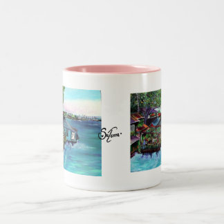 Taza Bicolor Lahaina Maui~ Compañía de pintura de pescado