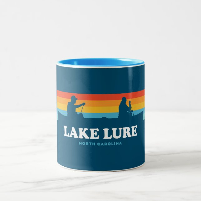 Taza Bicolor Lake Lure North Carolina Canoe (Centro)