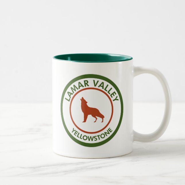 Taza Bicolor Lamar Valley Yellowstone Wolf (Derecha)