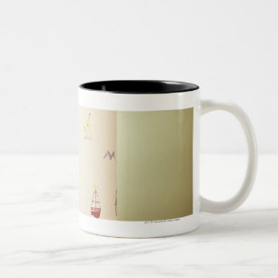 Taza Bicolor Lámpara del pato del juguete