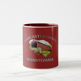Taza Bicolor Lancaster County Pennsylvania - Souvenir Mug