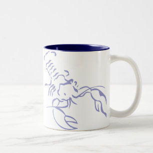 Taza Bicolor Langosta azul