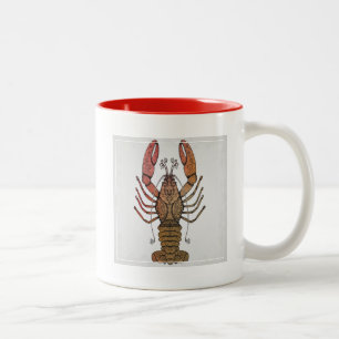 Taza Bicolor Langosta del estilo