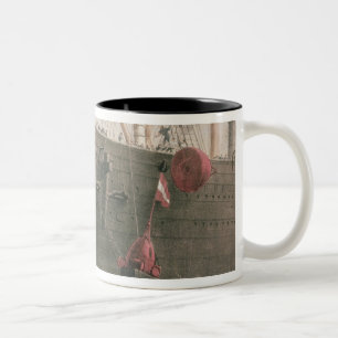 Taza Bicolor Lanzando la boya, el 8 de agosto de 1865, marcado