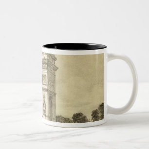 Taza Bicolor L'Arc de Triomphe, París, grabada por Auguste Bry