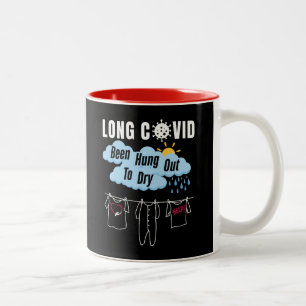 Taza Bicolor LARGA COVID - Se Ha Sido Colgado A Secar