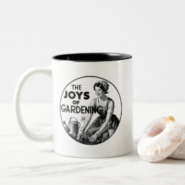 Taza Bicolor Las Alegrías Del Jardinería