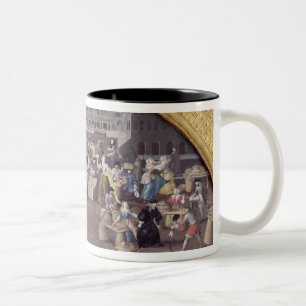 Taza Bicolor Las aves de corral comercializan en los Grands