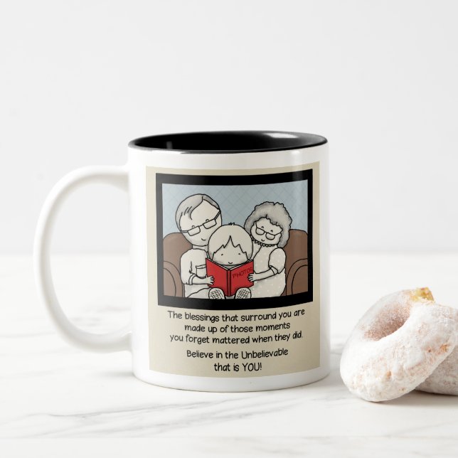 Taza Bicolor Las Bendiciones Te Rodean (Con donut)