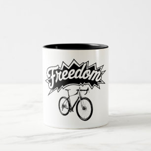 Taza Bicolor Las bicicletas son libertad