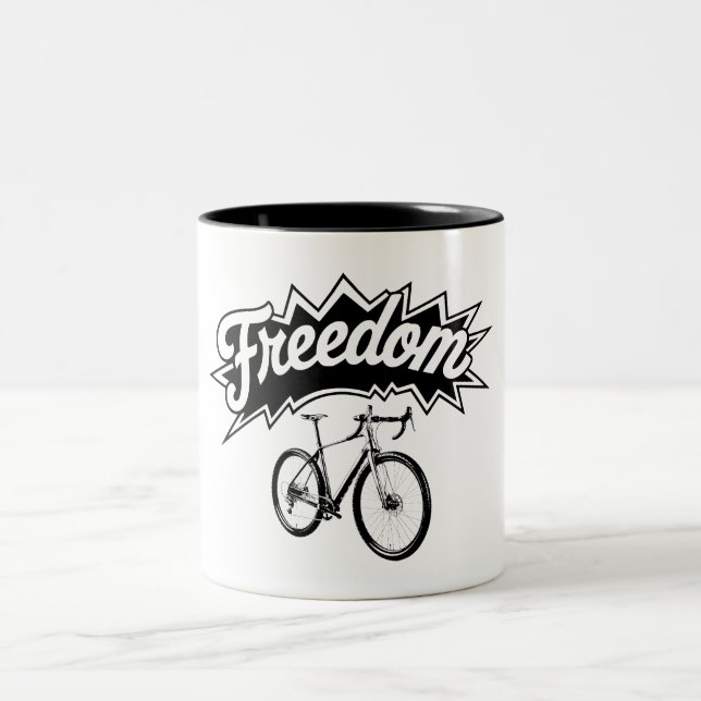 Taza Bicolor Las bicicletas son libertad (Centro)
