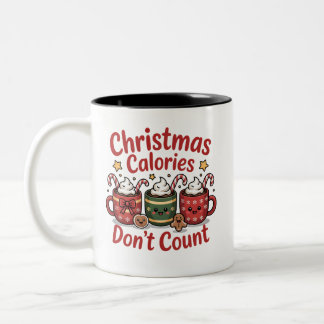 Taza Bicolor Las calorías de navidad no cuentan