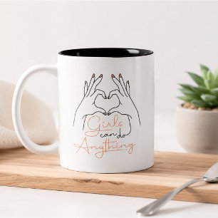 Taza Bicolor Las chicas pueden hacer cualquier cosa