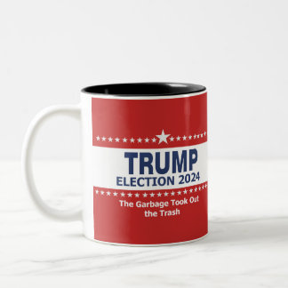 Taza Bicolor Las elecciones de Trump 2024 La basura sacó la bas