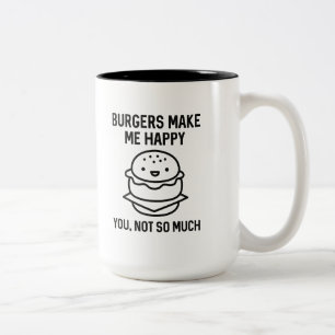 Taza Bicolor Las Hamburguesas Me Hacen Feliz